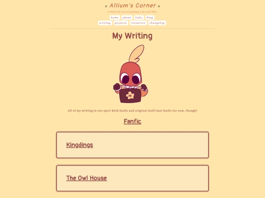 writing screenshot