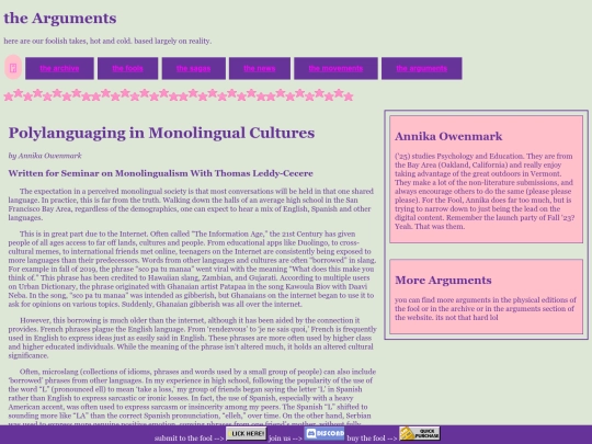 arguments/Polylanguaging screenshot