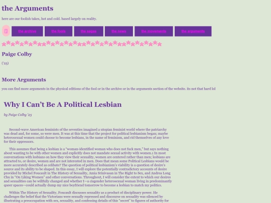 arguments/whyicantbeapoliticallesbian screenshot