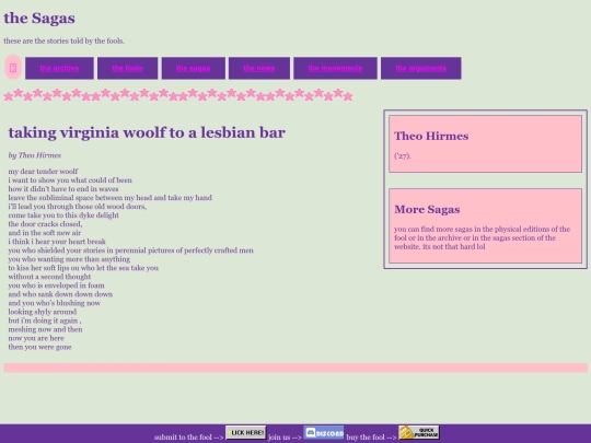 sagas/takingvirginiawoolftoalesbianbar screenshot