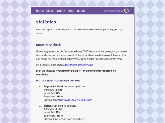 stats screenshot