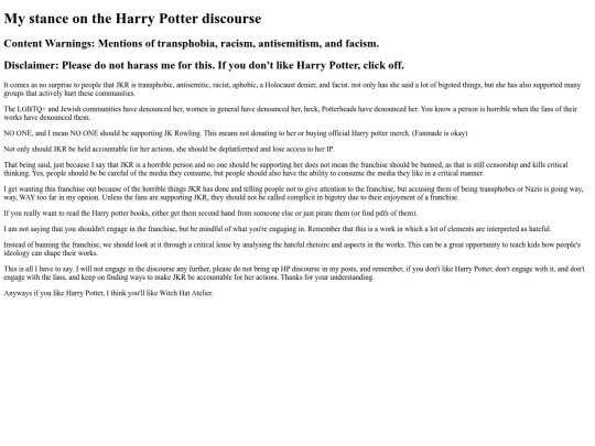 harrypotterdiscourse screenshot