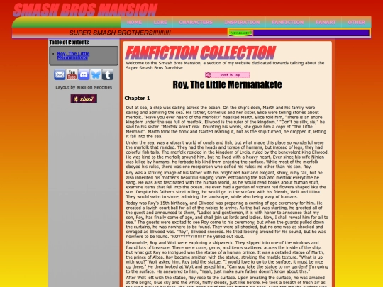 smash_bros/fanficsandstuff screenshot