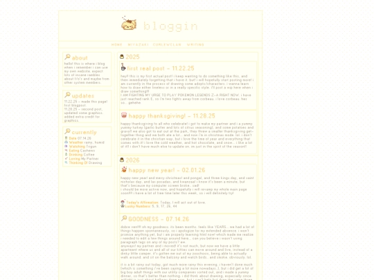 blogging screenshot