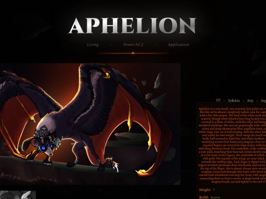 Player Characters/aphelion screenshot
