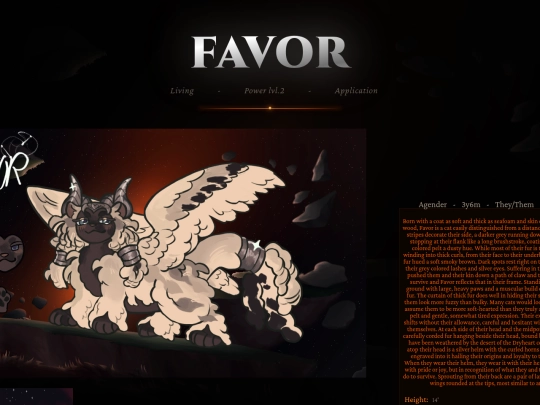 Player Characters/favor screenshot