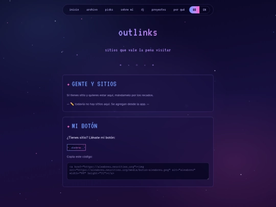 pages/links screenshot