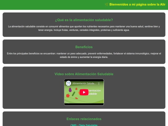 alimentacion saludable screenshot