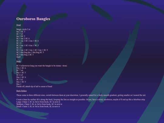 crochet/page/minis/ouroboros screenshot