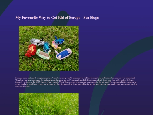 crochet/page/minis/seaslug screenshot