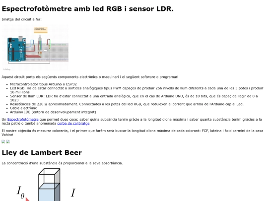 espectrofotometre screenshot