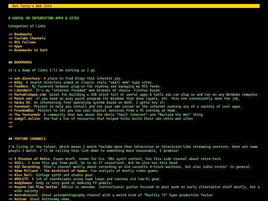 links screenshot