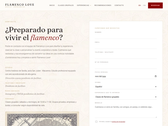 FLAMENCO WEB/Contacto.dc screenshot