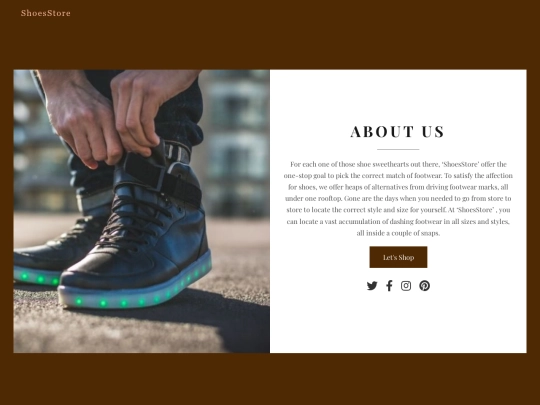 ShoesStore/about screenshot