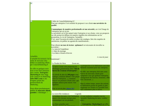 newsletter screenshot