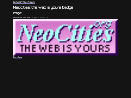 badge/neocities-the-web-is-yours screenshot