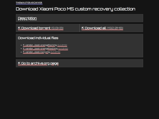 download/xiaomi-poco-m5-custom-recovery screenshot