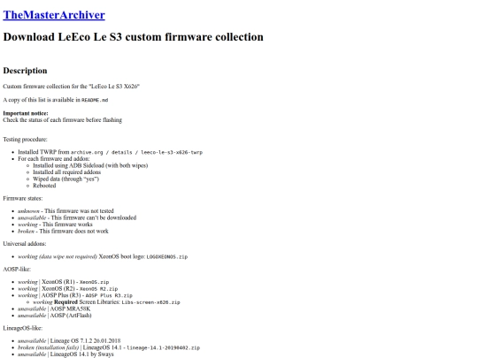 legacy/download/leeco-le-s3-x626-custom-firmware screenshot