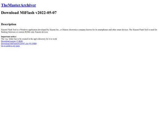 legacy/download/miflash-v2022-05-07 screenshot