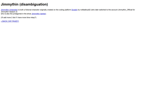 jimmythin_disambiguation screenshot