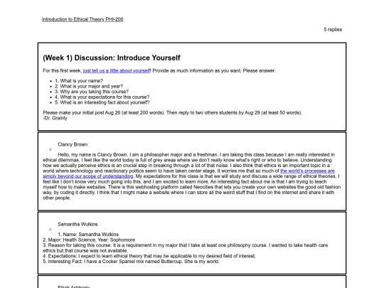Introduce-Yourself screenshot