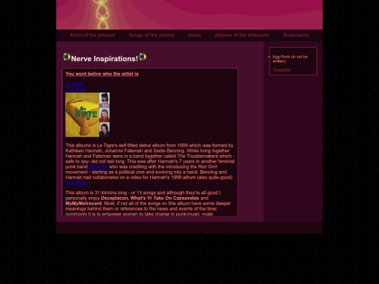 New web music/albums screenshot