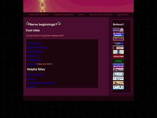 New web music/bookmarks screenshot