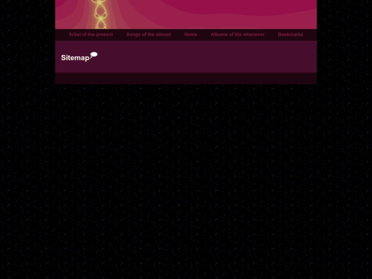 New web music/sitemap screenshot