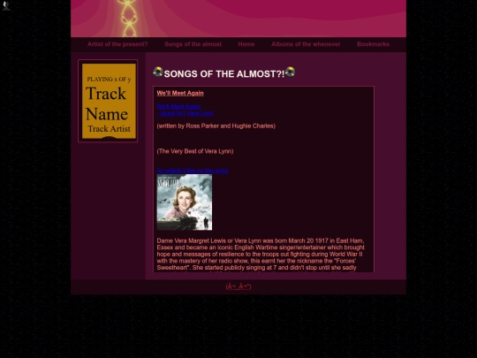 New web music/songs screenshot