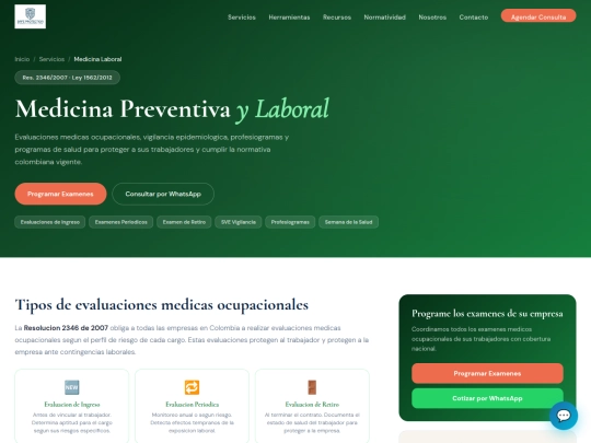 pages/medicina screenshot