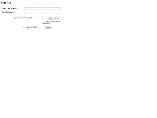 signup screenshot