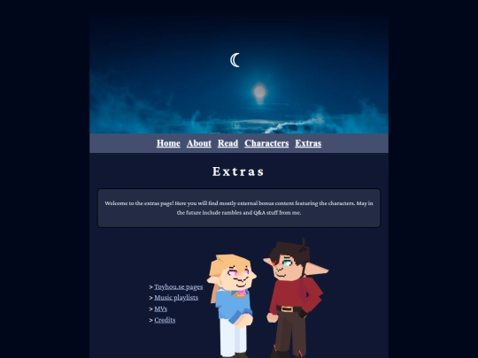 pages/extras screenshot