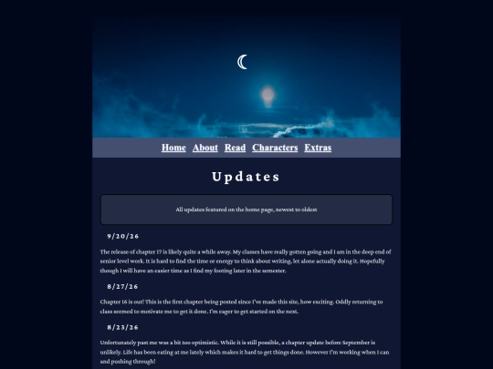 pages/updates screenshot