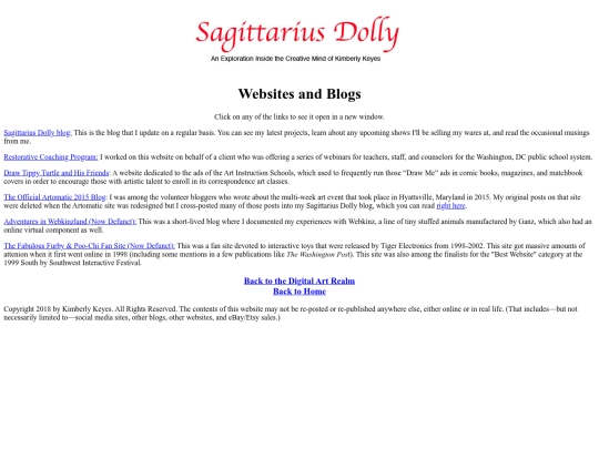 digitalartrealm/websitesandblogs screenshot