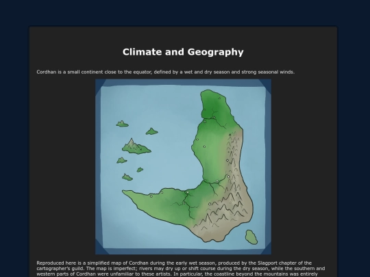 lorepages/climate screenshot