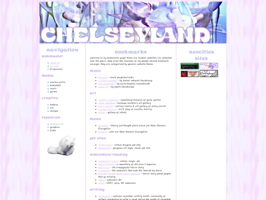 bookmarks screenshot