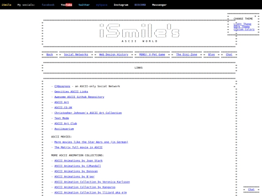asciiworld/links screenshot