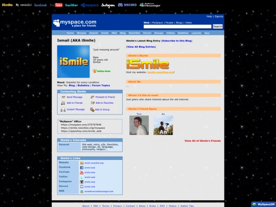 myspace screenshot