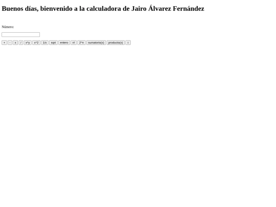 calculadorajquery screenshot