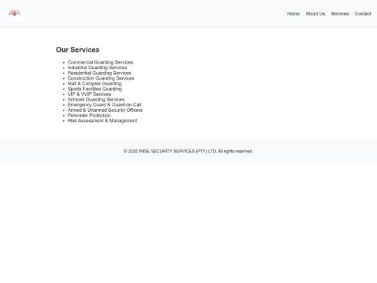 services screenshot