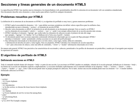 cursoHtml/SeccionesYLineasHtml screenshot