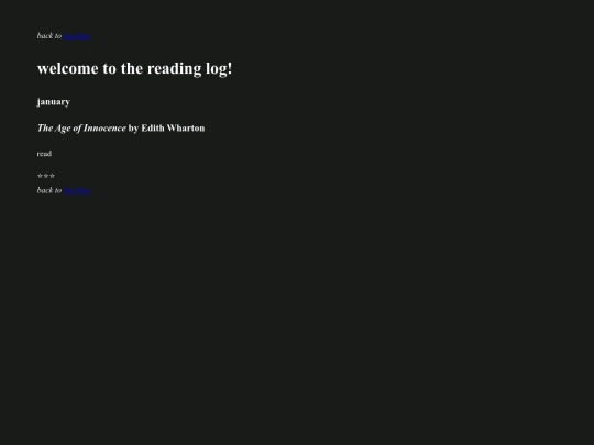 reading-log screenshot