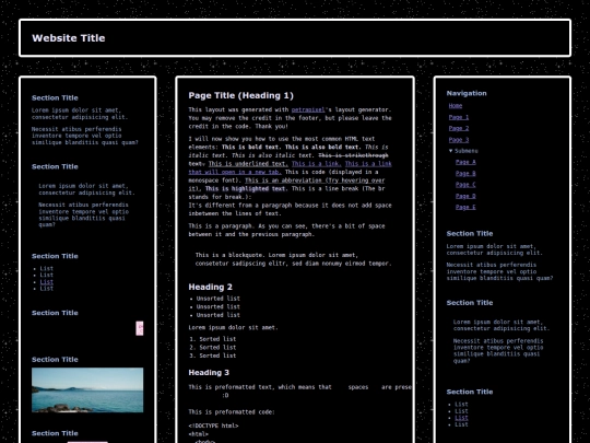 stylesheets/website screenshot