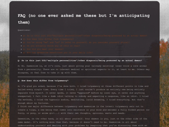 faq screenshot