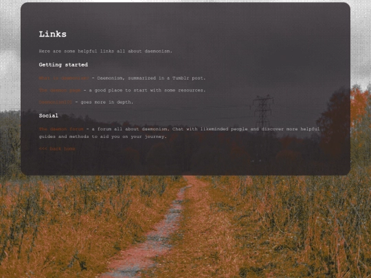 links screenshot