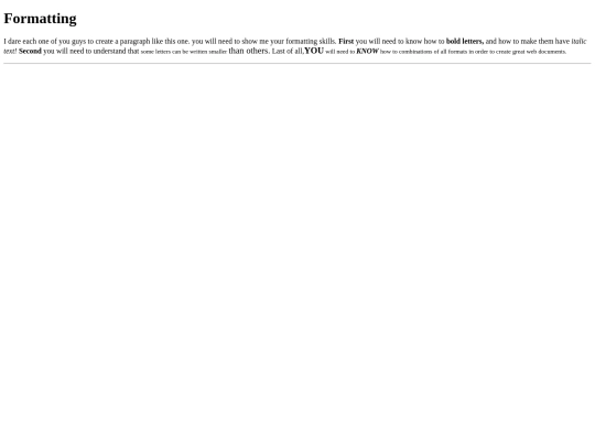 formatting screenshot