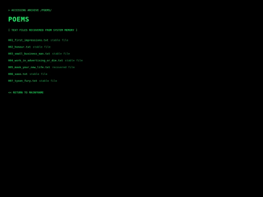 poems screenshot