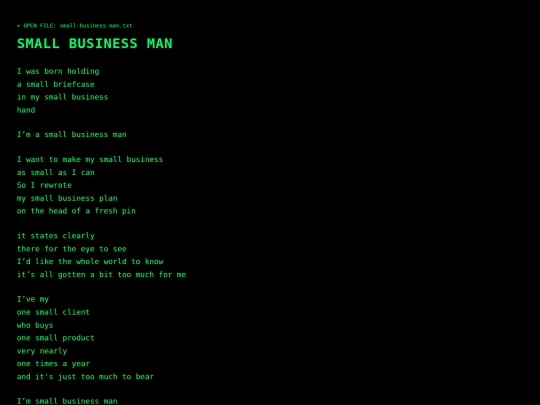 poems/small-business-man screenshot