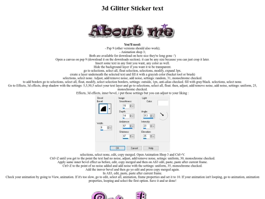 tuts/3dglitter screenshot