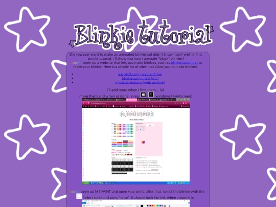 tuts/blinkietutorial screenshot
